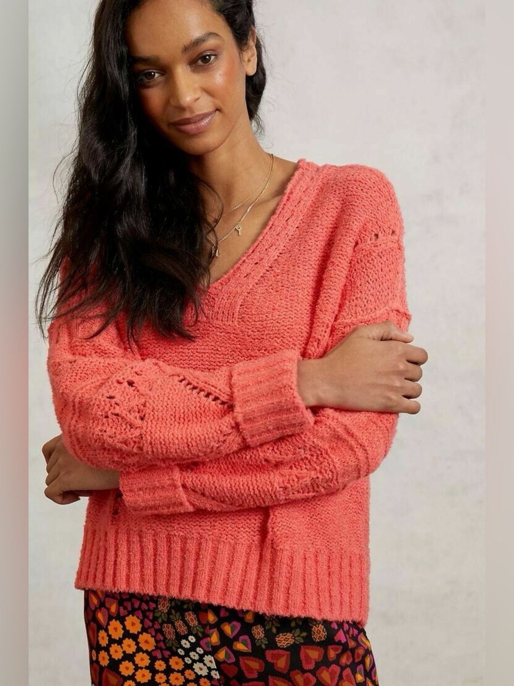 Anthropologie Pilcro Marla V-Neck Sweater
